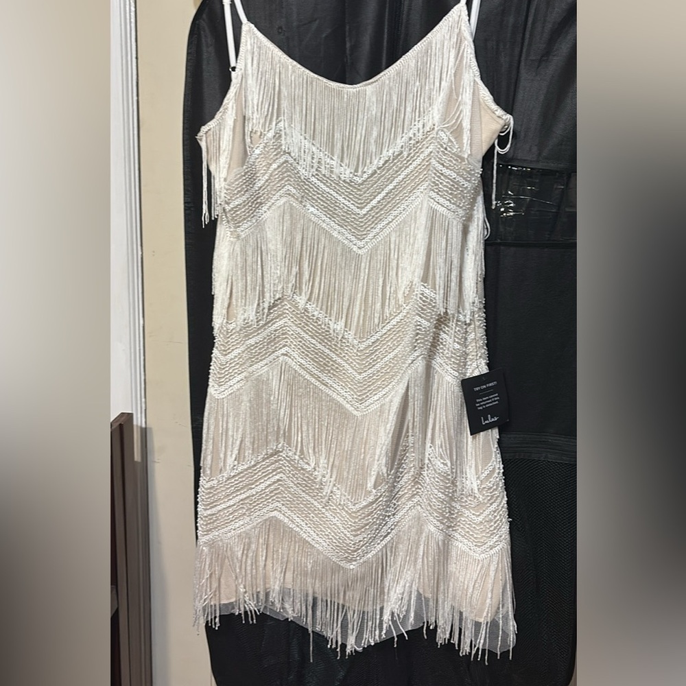 Mini fringe dress perfect for after party or bachelorette